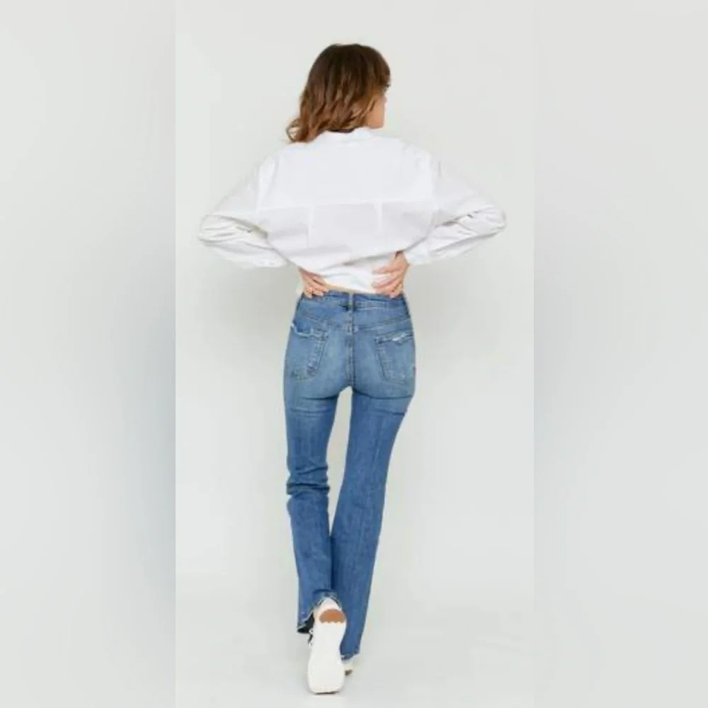 Oliver Logan High Rise Russel Split Flare‎ Jeans Size 31 Inseam 30”